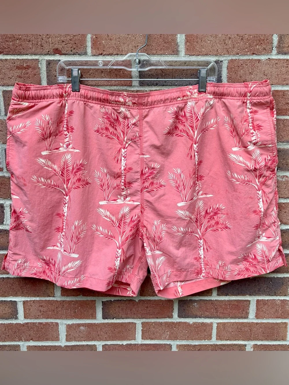 Tommy Bahama Pink Palm Tree Swim Trunks XXL Tropical Mesh Lined